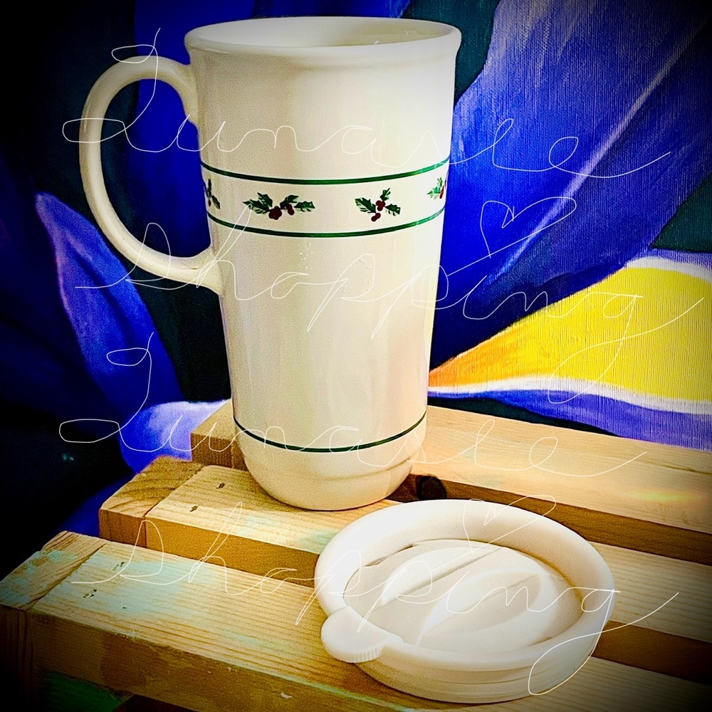 Longaberger Pottery Travel Mug